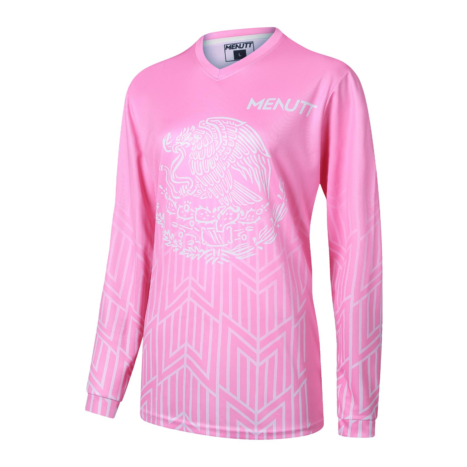 Women Mountain Bike Shirts Long Sleeve Mexico MTB Off-Road Motocross Jersey Quick Dry&Moisture-Wicking X-Large Mee11