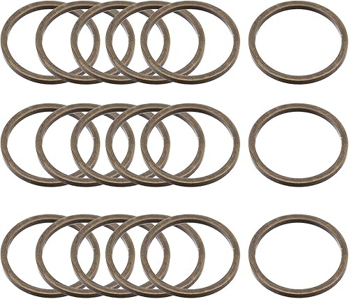 Vista 12 de MECCANIXITY Aretes redondos con cuentas, anillos de eslabones circulares para hacer joyas bronce