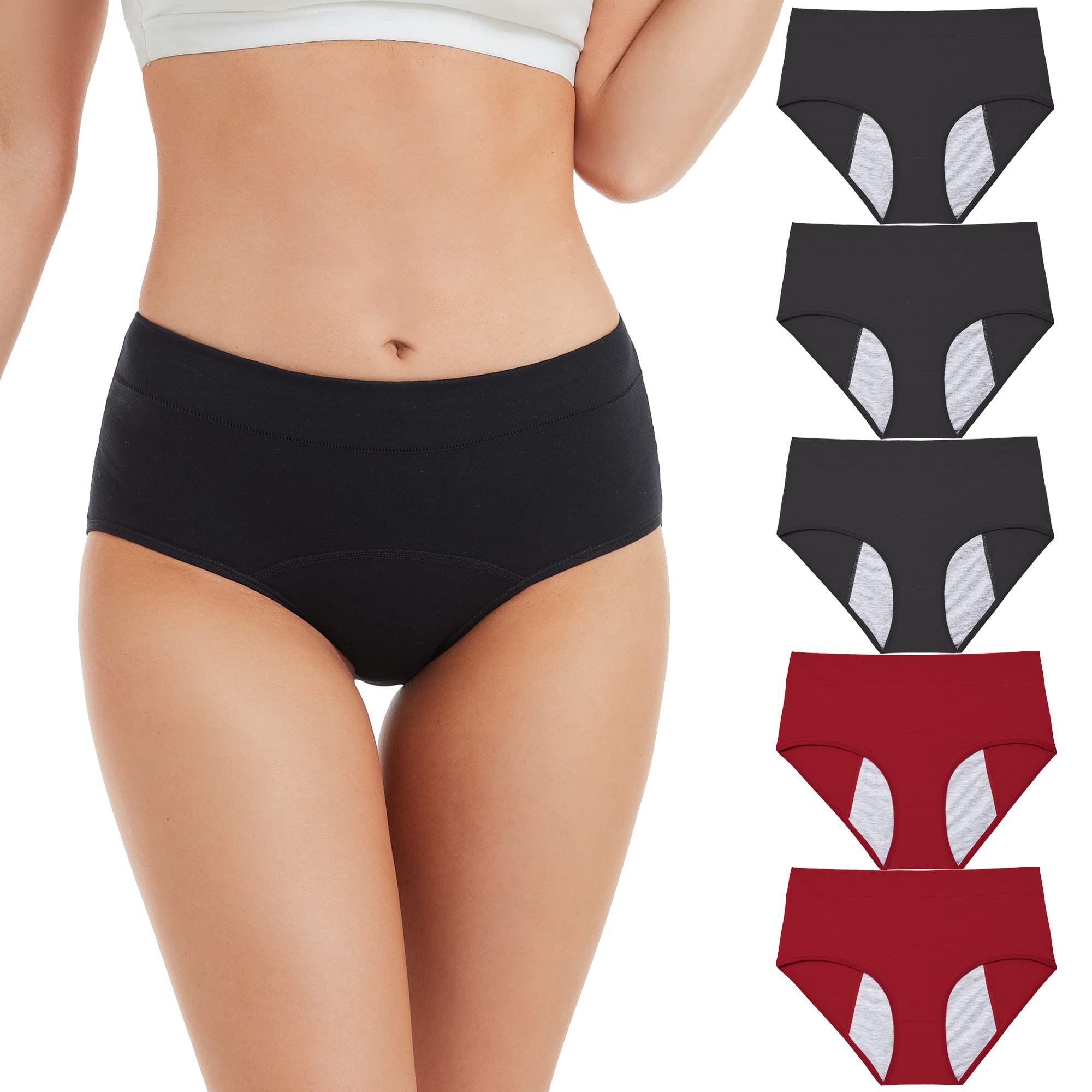 Period Underwear for Women Leak Proof Cotton Overnight Menstrual Panties