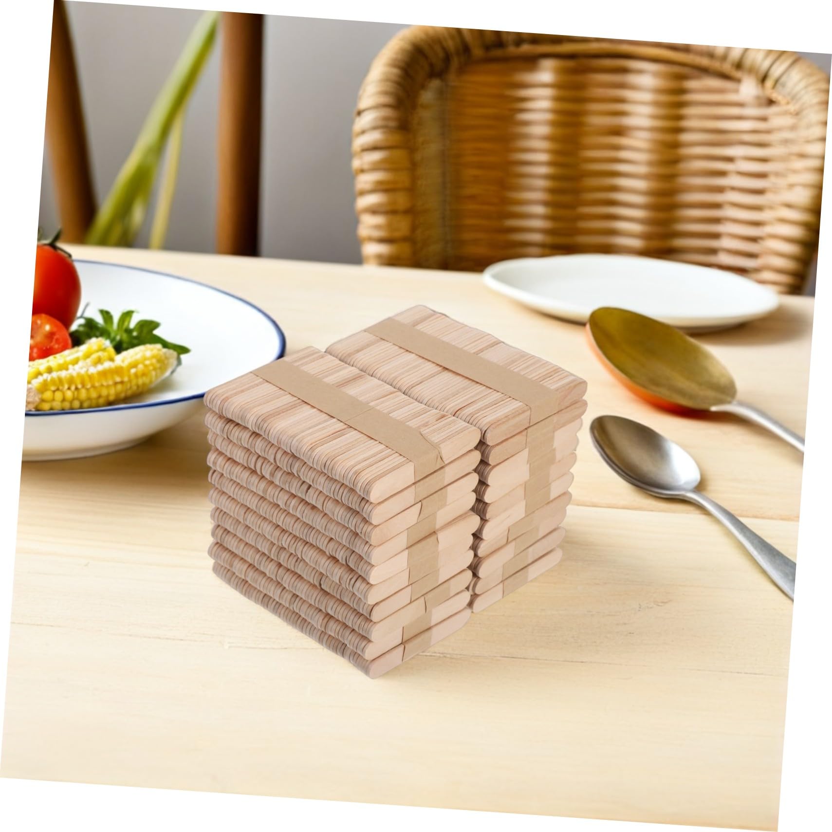 Hemobllo 1000piezas Palitos De Madera Para Manualidades De Multiusos Para Helados y Cera Materiales Para Manualidades