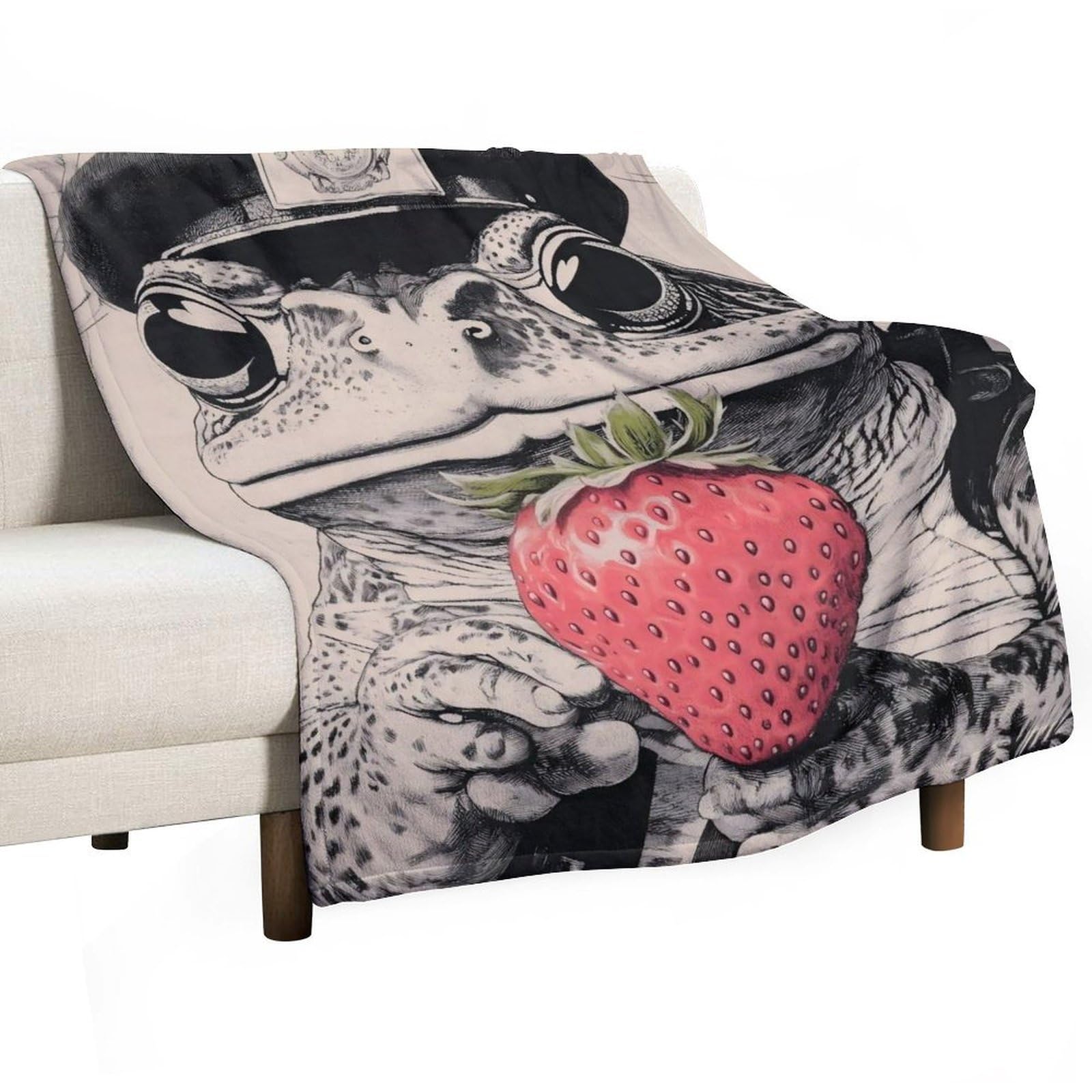 YHGSREUOH Funny Frog (1) Flannel Blankets Fleece Soft Throw Lightweight Plush Gifts for Couch, Bed, Cozy Sofa Plush, Chair, Lovers 80x100cm(30x40in)
