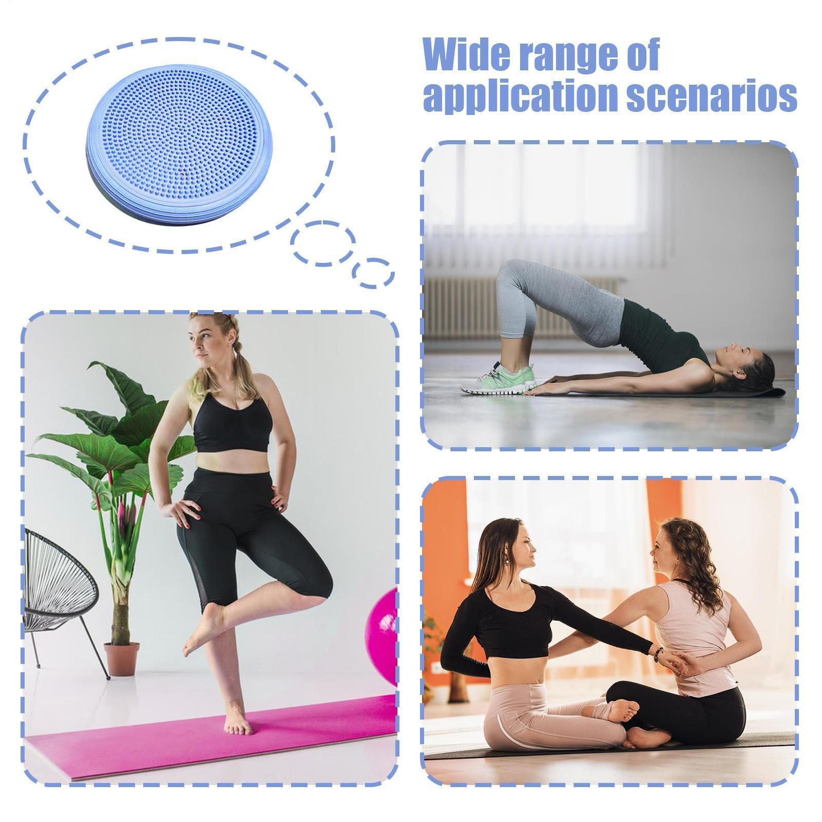 Cuscino Oscillante, Cuscino Di Equilibrio | Tappetino Di Yoga Flessibile | Disco Di Forza Flessibile Adulti E, Oscillante Gonfiato Con Pompa A Mano