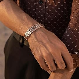 MagnetRX Copper Cross Bracelet for Men - Ultra Strength Magnetic Copper Mens Cross Bracelets - Adjustable Bracelet with Included Sizing Tool (Cross Style)