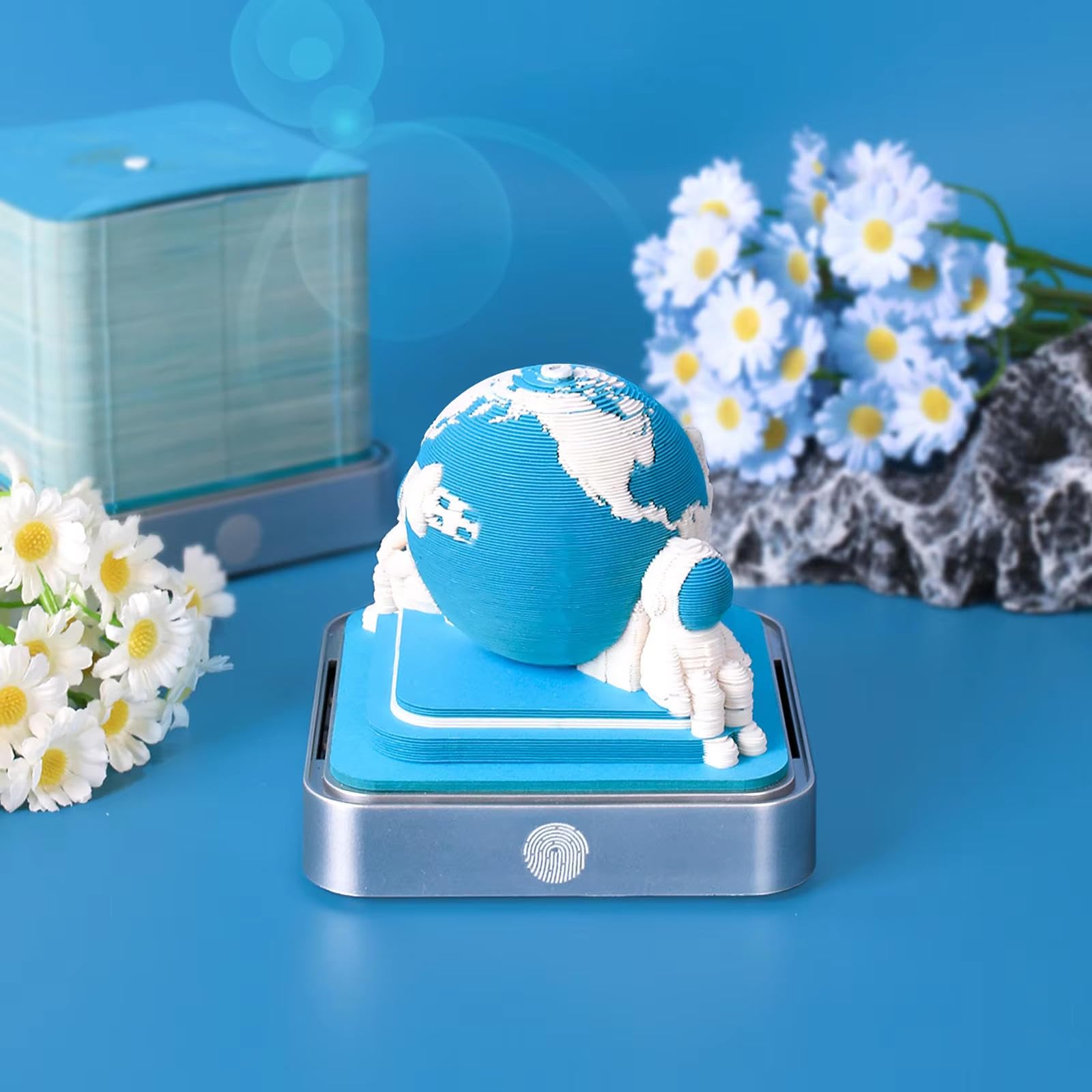 Kreativer 3D-Kunstkalender, Notizblock mit LED-Lichtern, DIY-Notizblock, 3D-Kalender 2026, Abreißkalender 2026, für Büro und Zuhause