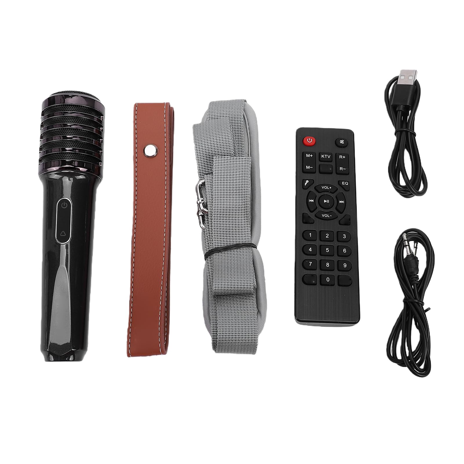 Annadue Máquina de Karaoke Portátil, Altavoz Inalámbrico Bluetooth con Micrófonos Duales, Cambiador de Voz, Efecto de Reverberación, de Karaoke Portátil para Fiestas en Casa Al Aire Libre