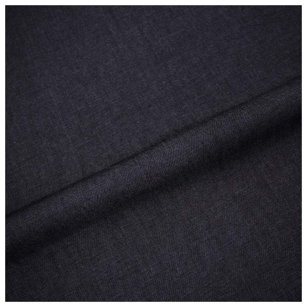 Tela Vaquera Lavada por Metro 150cm de Ancho Algodón Tela de Vestir Ligera para Ropa, Costura De Manualidades, No Elástica(Dark grey,1.5X3M/4.92X9.84ft)