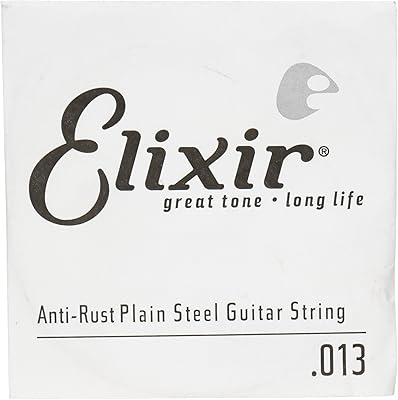 ElixirÂ® Strings Anti-Rust Plated Plain Steel Single String (.013)