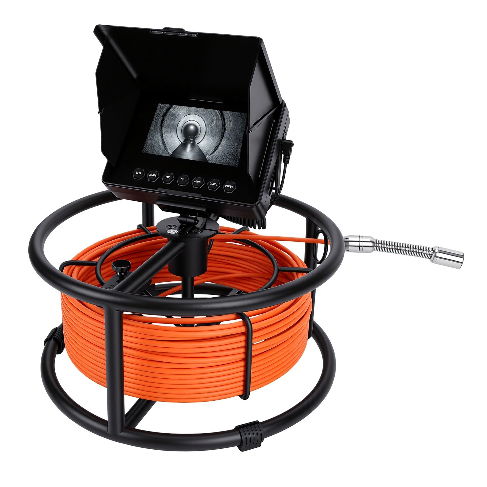 LICAEVEY Cámara de Inspección de Alcantarillado, Cámara de Inspección de Tuberías con Pantalla de 4,3 Pulgadas con Batería de 8500 MAh IP68 1000TVL, de Drenaje para Fontanería de Tuberías de Agua