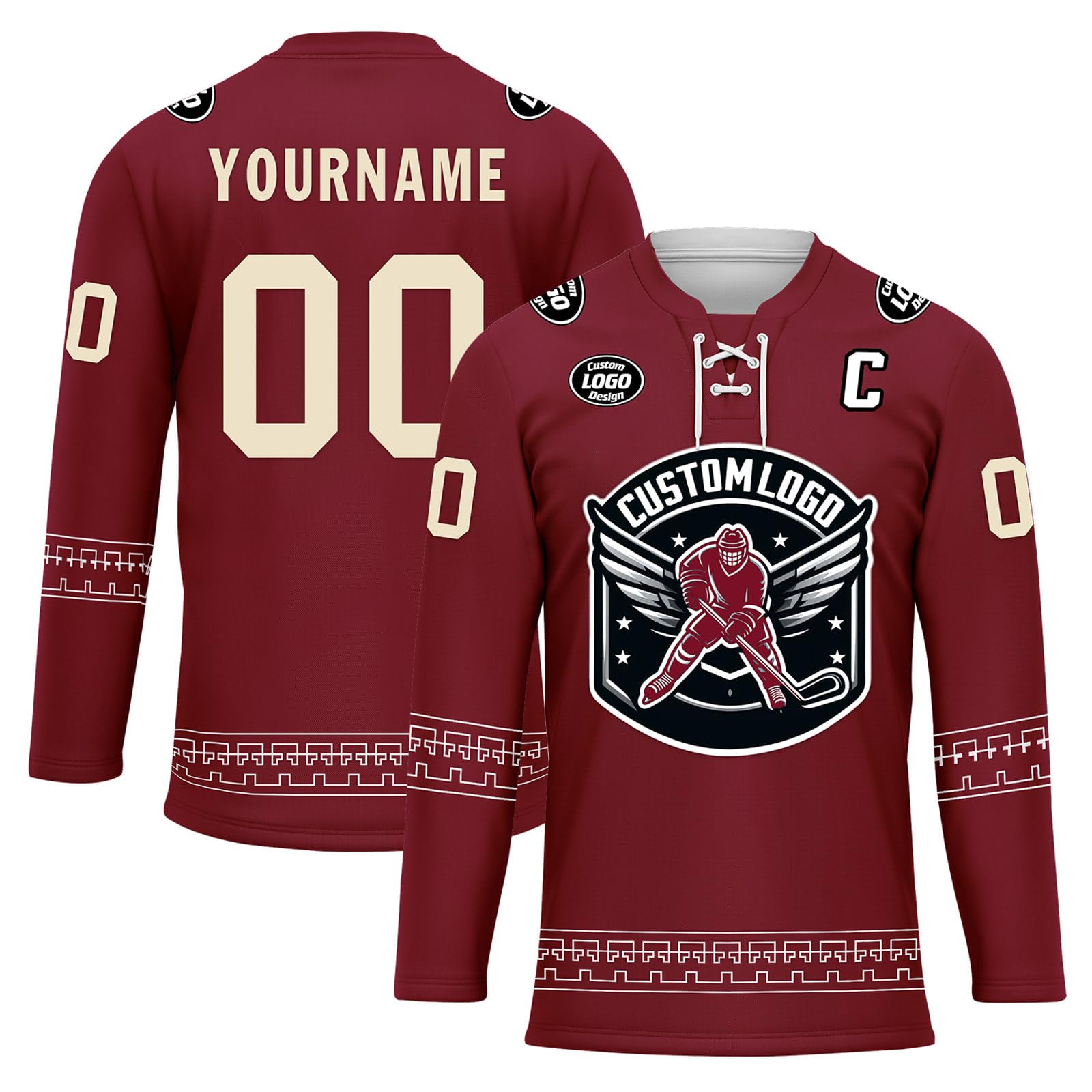 Custom Ice Hockey Jersey for Men Women Youth, Personalized Team Name Number Logo Practice Training Team Uniform