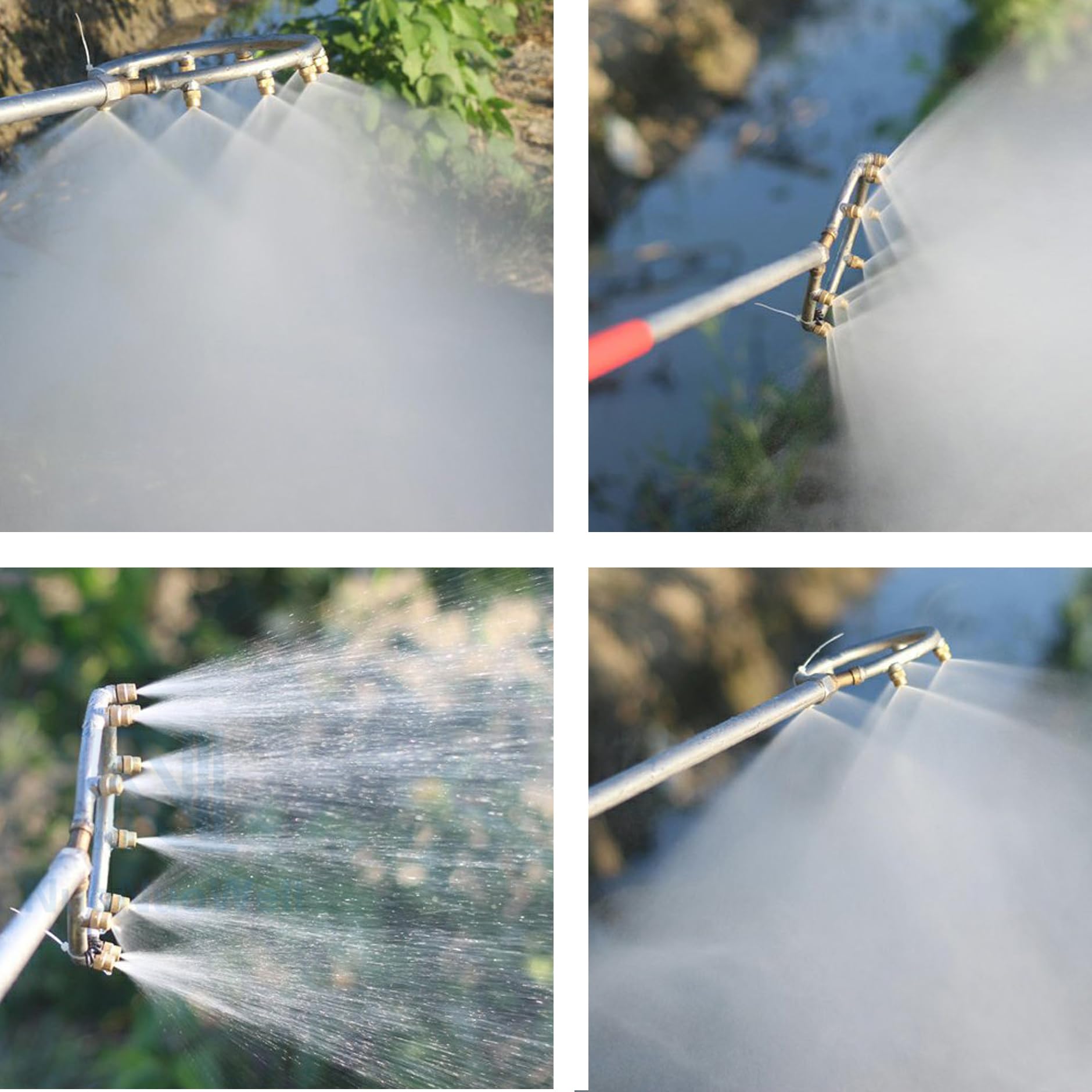 Connecteur d'arrosage Femelle 1/4" et mâle 1/2" réglable M14 x 1,5 mm, buse d'atomisation annulaire, pulvérisateur d'irrigation de Jardin, arroseur Refroidissement(10 Nozzle)