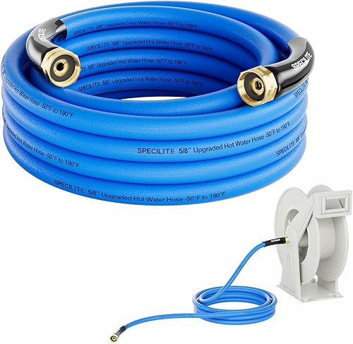 Miniatura 20 de SPECILITE Manguera de Agua para Jardín Caliente/Fría 150 pies x 3/4 pulgadas, -50℉ a 190℉, Resistente, Flexible, Resistencia a Explosión 605 Psi,
