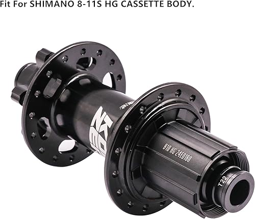 Miniatura 3 de BestParts Buje trasero MTB 0.472x5.827 in 32 agujeros, repuesto para Koozer XM390 Boost Mountain Bike Hub, freno de disco de eje pasante HG hub