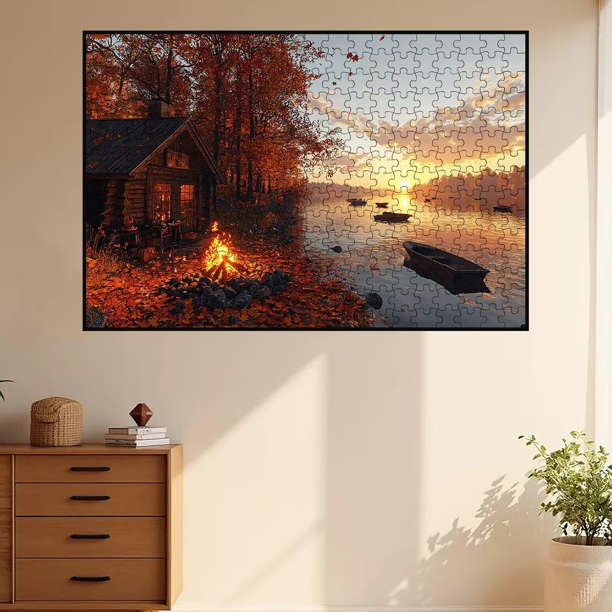 Puzzle 4000 Pezzi Foresta, Puzzle Cabina per Adulti, Puzzles in Legno Intrattenimento Creativo, Divertimento, Puzzles Educativi Classici con Confezione di Alta Qualità Idea Regalo Donna Decor -2988