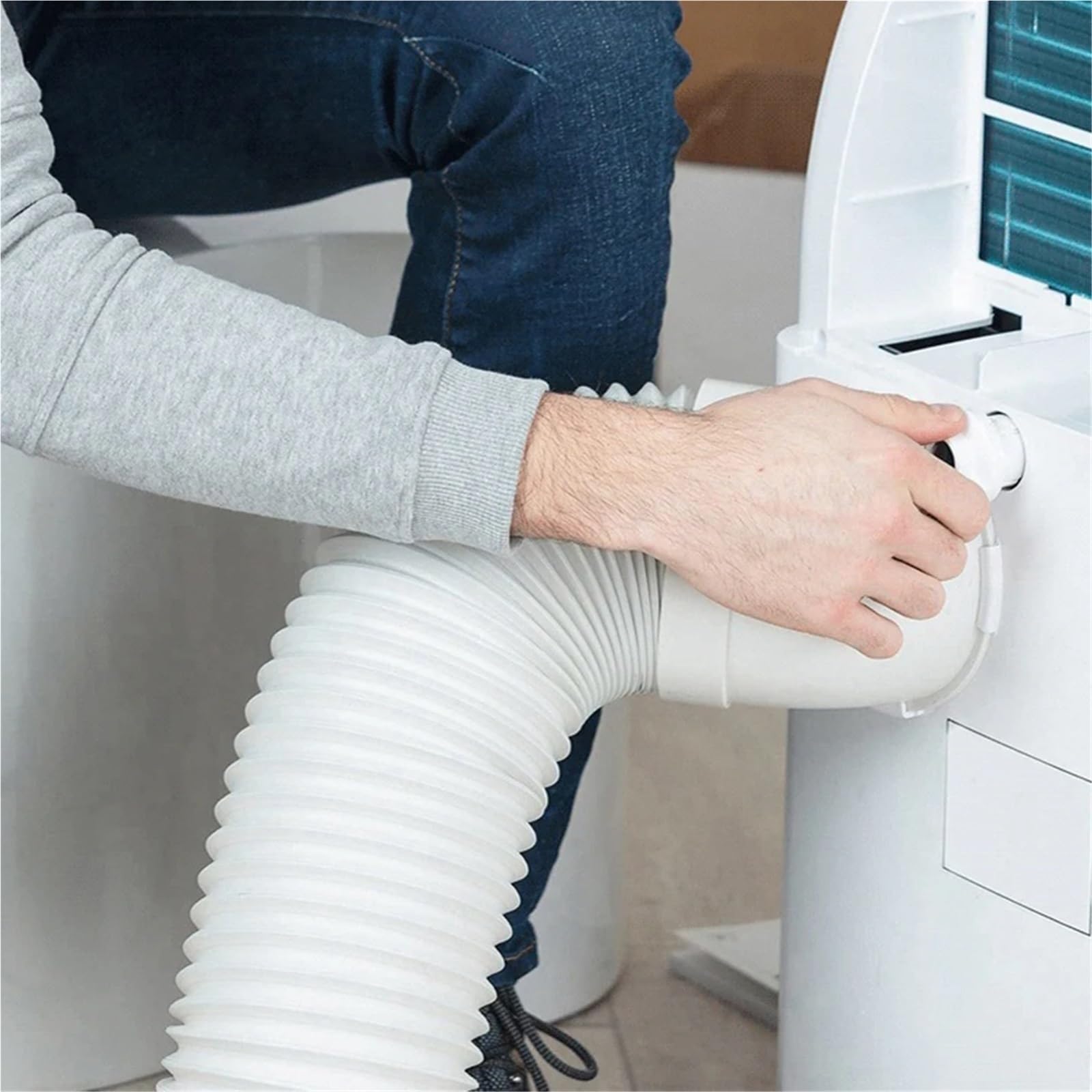 Tubo Aluminio Flexible Tubo de ventilación Tubo Flexible Universal Tubo de ventilación de Aire Manguera Conducto de Escape del Aire Acondicionado Sistema de ventilación de Aire(150mm x 1.5M)