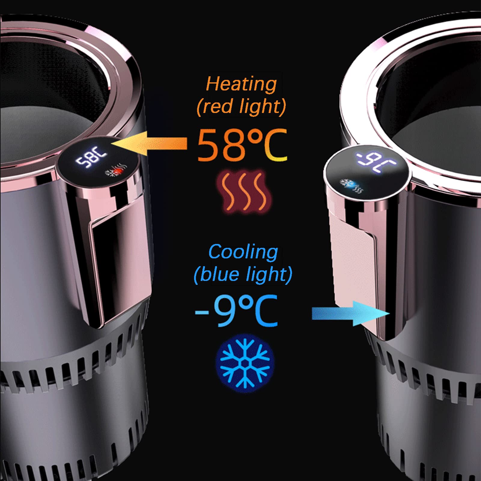 Refrigeratore elettronico per Bottiglie di Birra ghiacciata e Vino per Auto, Mini refrigeratore Portatile per Riscaldamento rapido di Tazze, Frigorifero da Tavolo a Raffreddamento