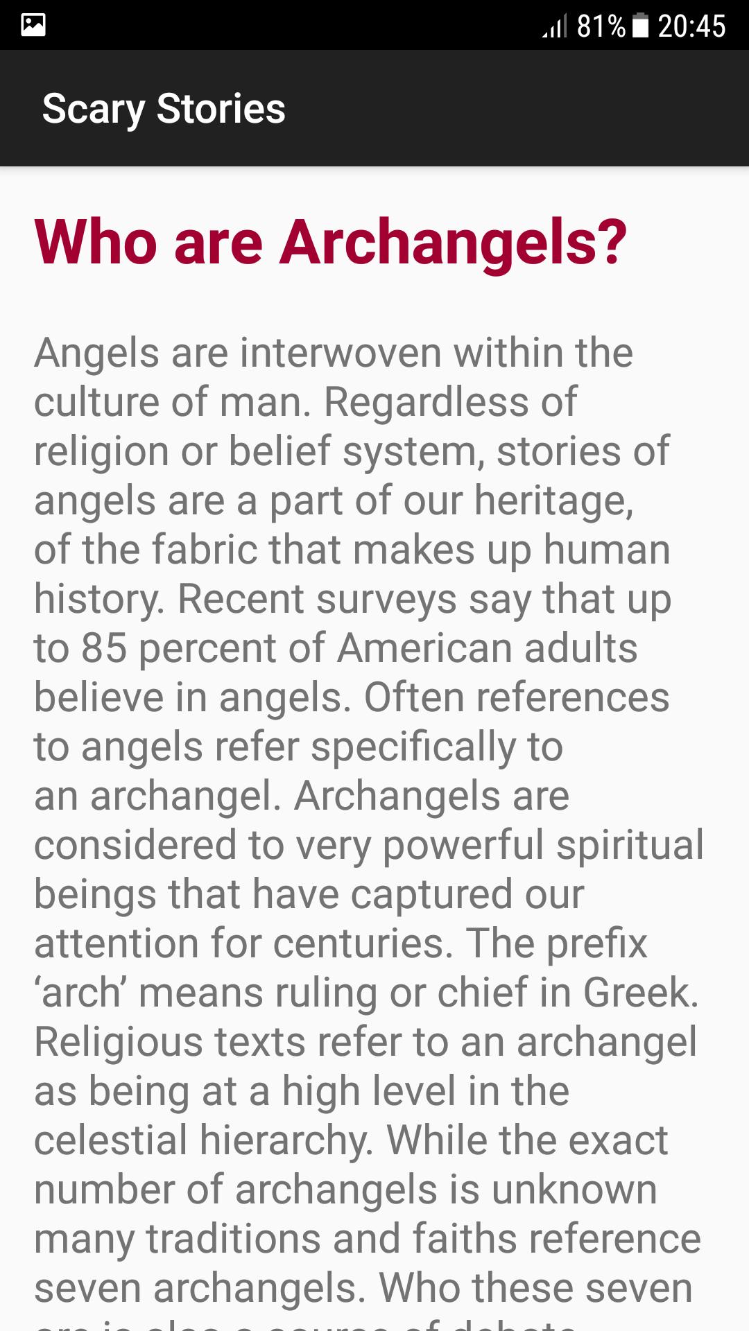 Scary Stories App on Amazon Appstore