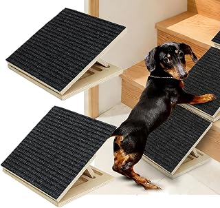 2 Pieces Dog Stairs Dog Stairs with Non-Slip Silicone Pads, Stairs and Stairs for Small Dogs and Pets, Adjustable Angle Ramps