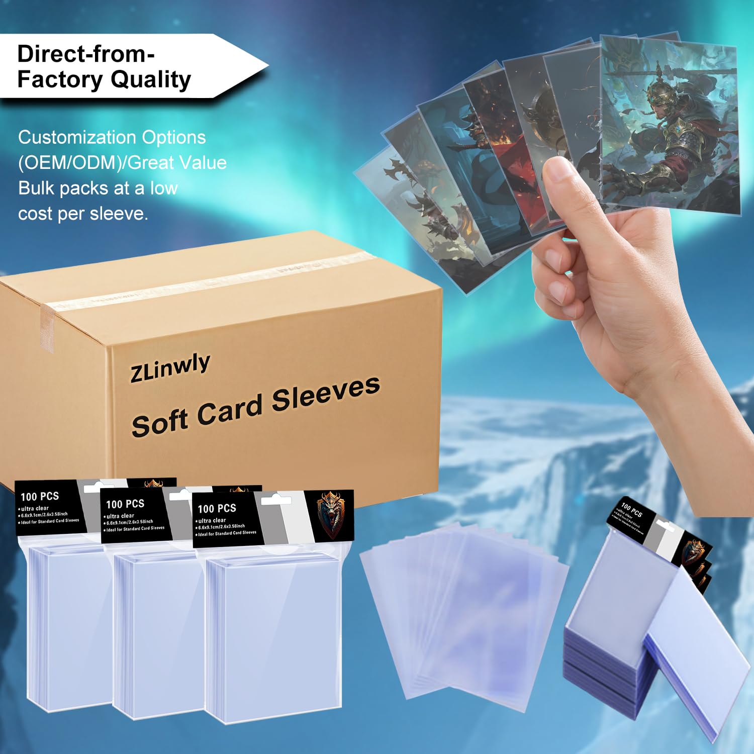 6000 custodie per carte collezionabili, morbide custodie per carte penny, in plastica trasparente, dimensioni standard, per MTG, TCG, oggetti sportivi da collezione (basket, baseball, calcio) (6000)