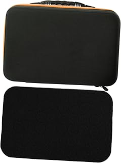 فوميز. شنطة تخزين الزيوت العطرية بسعة كبيرة لحمل الزيوت العطرية لموزعات الزيوت العطرية، منظم شنطة للسفر ومنظم مكياج محمول بسحاب، لون برتقالي، قطعة واحدة