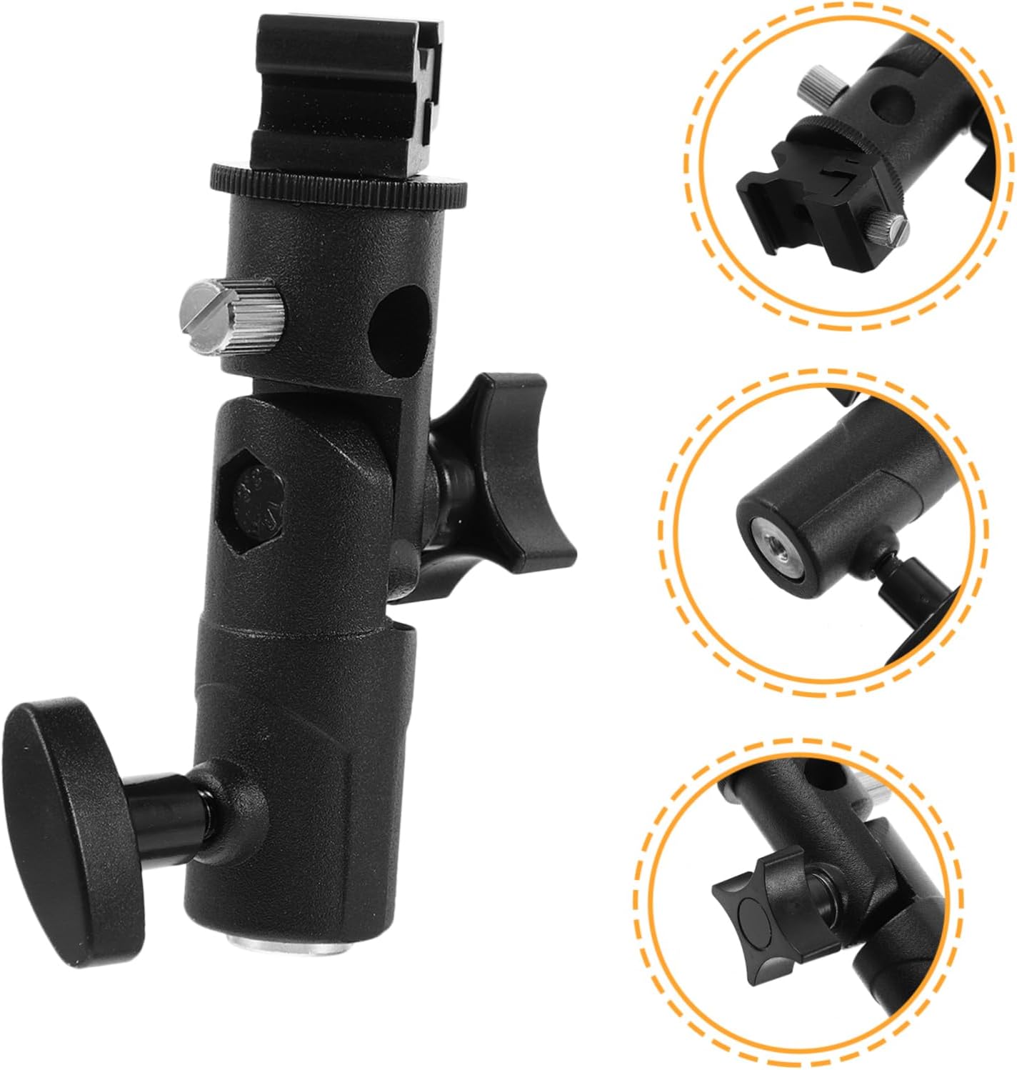 MERRYHAPY Light Stand Flash Bracket Flash Bracket Umbrella Holder for DSLR Swivel