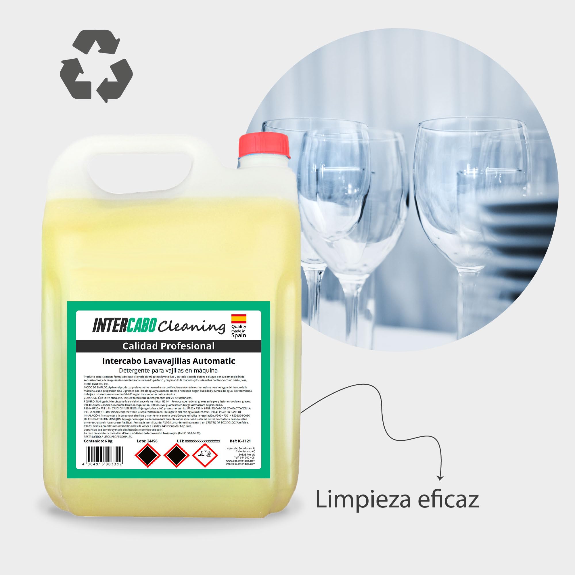 Detersivo Lavastoviglie Professionale – Formula concentrata antigrasso – Rimuove residui alimentari – 5 litri – Uso intensivo per ristoranti, cucine industriali, mense
