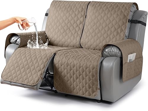 Miniatura 10 de TAOCOCO Fundas reclinables 100% impermeables, fundas de sofá reclinable con correas para las piernas, funda de sofá reclinable reversible para silla
