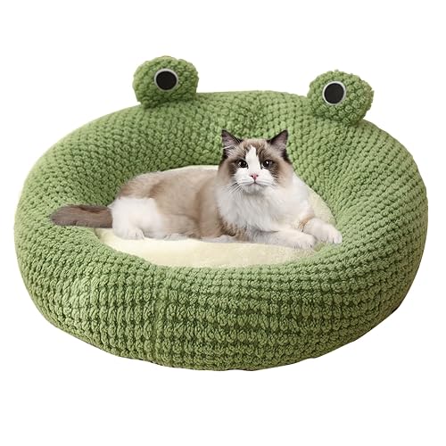 Cama para Gatos con Forma de Rana, Cama térmica Larga de Felpa para Mascotas