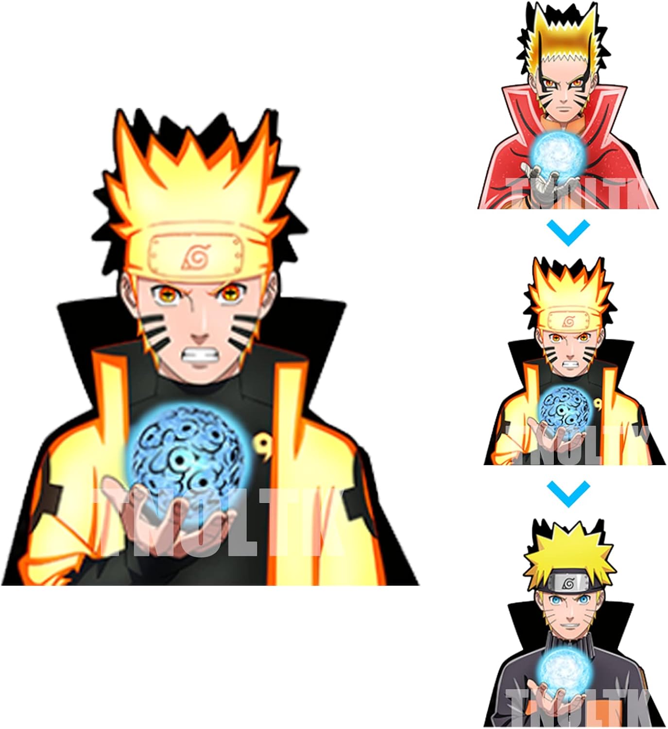 3D Motion Anime Car Decals Waterproof Stickers Anime Bumper Stickers for Car