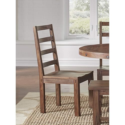 A-America Anacortes Ladderback Dining Side Chair in Salvage Mahogany (Set