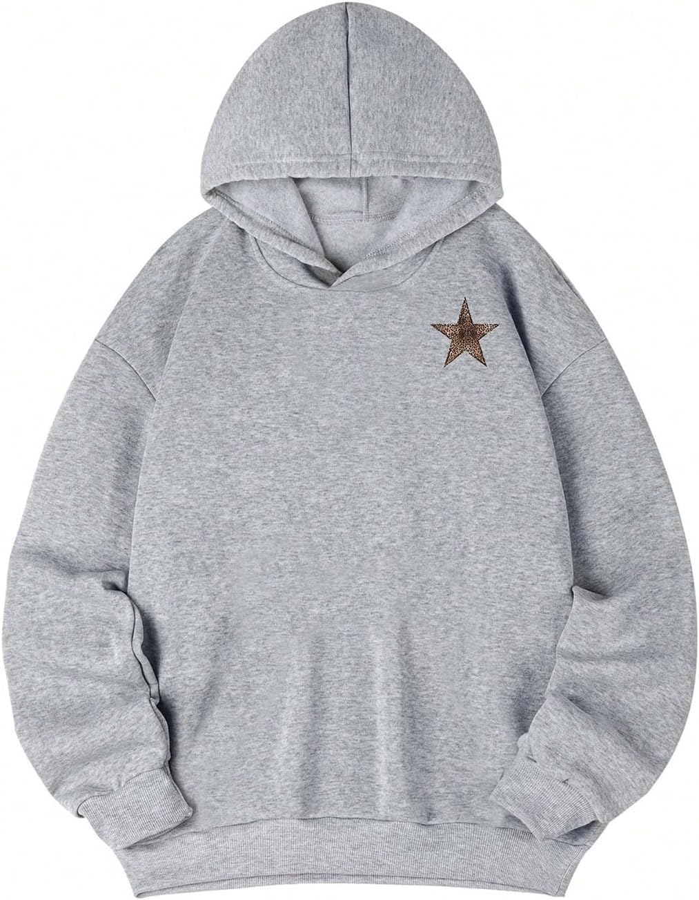 Milumia Girl's Cheetah Star Print Sweatshirt Long Sleeve Fleece Lined Hoodies