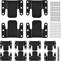 Vista 13 de Paquete de 2 tornillos conectores seccionales de sofá, conectores de sofá resistentes para seccionales, abrazaderas de sofá para hacer estancias