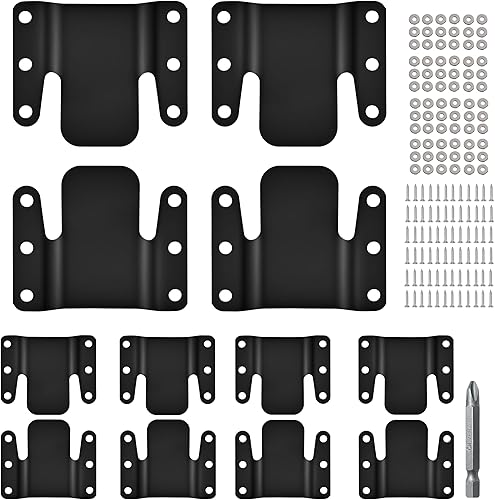 Miniatura 13 de Paquete de 2 tornillos conectores seccionales de sofá, conectores de sofá resistentes para seccionales, abrazaderas de sofá para hacer estancias