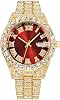 Reloj de Hombre SENRUD con Pulsera de Cristal y Diamantes de Moda, Cuarzo Analógico 1