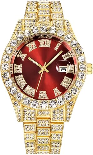 Miniatura 13 de SENRUD Reloj de pulsera analógico de cuarzo con diamantes de imitación de cristal para hombre