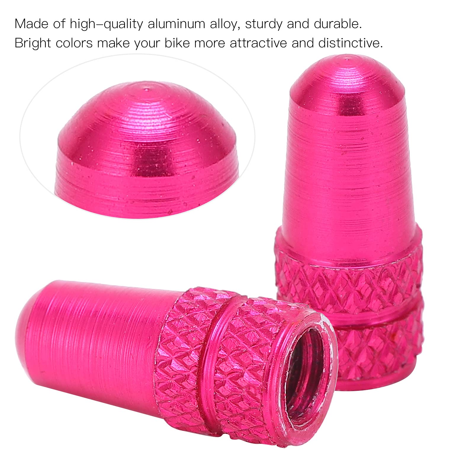 Bouchons De Valve Presta En Alliage D'aluminium - Rose/rouge, Légers, Antivol, Pour VTT Et Route