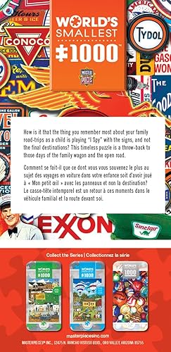 Miniatura 3 de MasterPieces - Juego de rompecabezas más pequeño del mundo, diseño de mármoles, entre otros, Retro gasolina, Variados