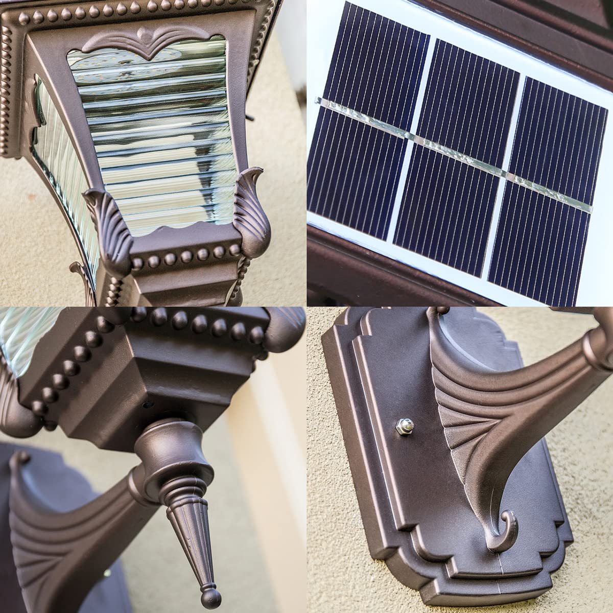 1 Szt Wodoodporna Lampa ścienna Led Na Energię Słoneczną Zewnętrzna Lampa ścienna Kinkiet Zewnętrzne Lampy Solarne