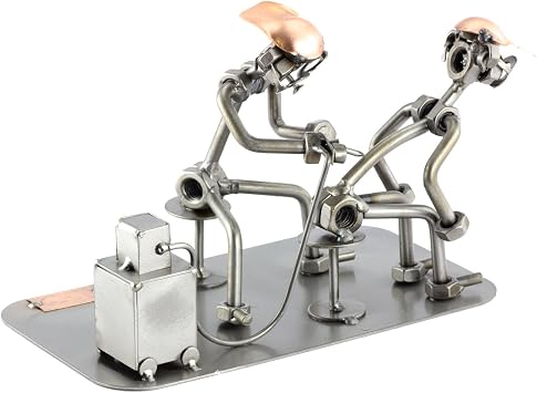 Steelman24 Tattoist Sculpture Nuts and Bolts Handmade Ornaments Made in Germany Metal Figurine