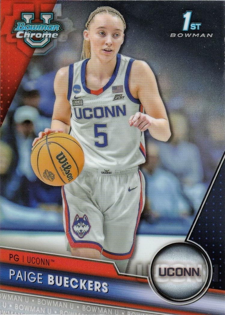 2023-24 Bowman University Chrome Basketball #90 Paige Bueckers Pre-Rookie Card UConn - 1st Bowman Chrome Card Thumbnail