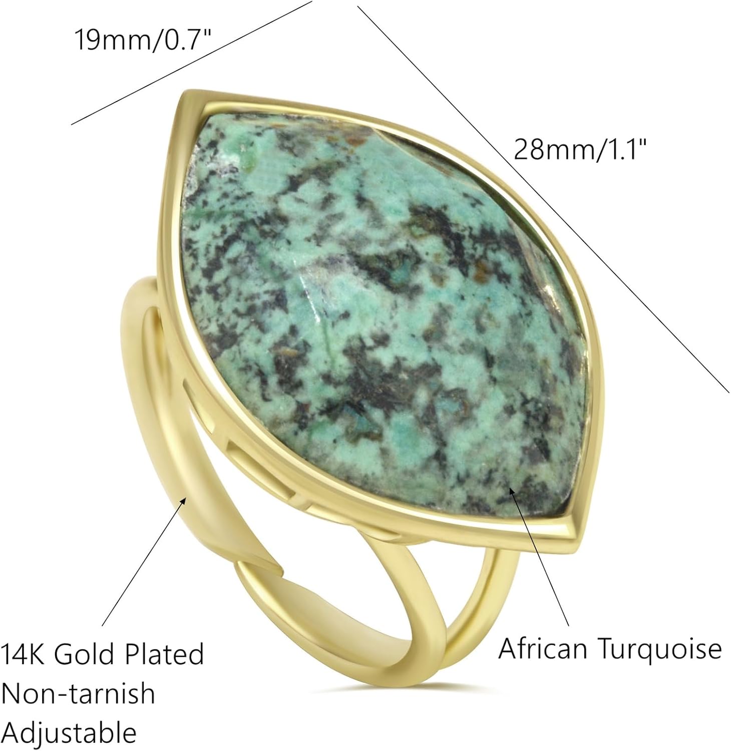 Labradorite ring, grey moonstone rings for women Labradorite jewelry, Eye shape Handmade Statement Rings Bohemian Birthstone Ring - Image 7