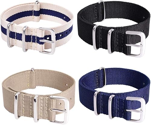 Miniatura 3 de Ritche Correa de nailon balístico militar, 8 paquetes de 0.709 in, 0.787 in, 0.866 in, correas de reloj de repuesto de nailon para hombres y