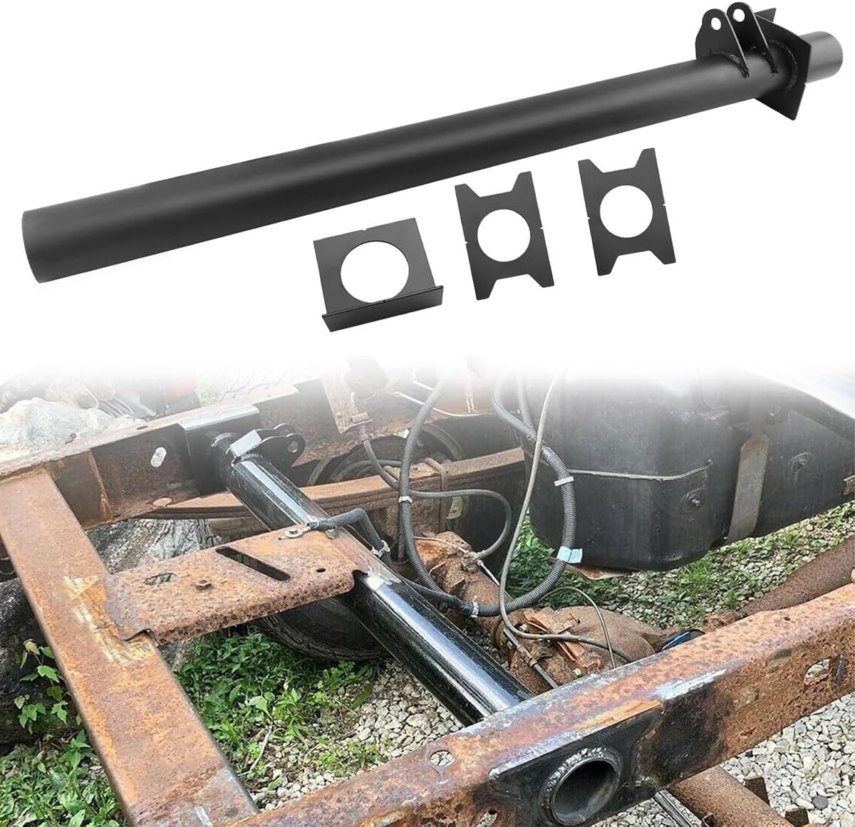 KPJTATUO Rear Upper Shock Mount Crossmember with Bracket Fits for 1999-2006 Silverado GMC Sierra 1500 2500 2500HD Fuel Tank Support Crossmember