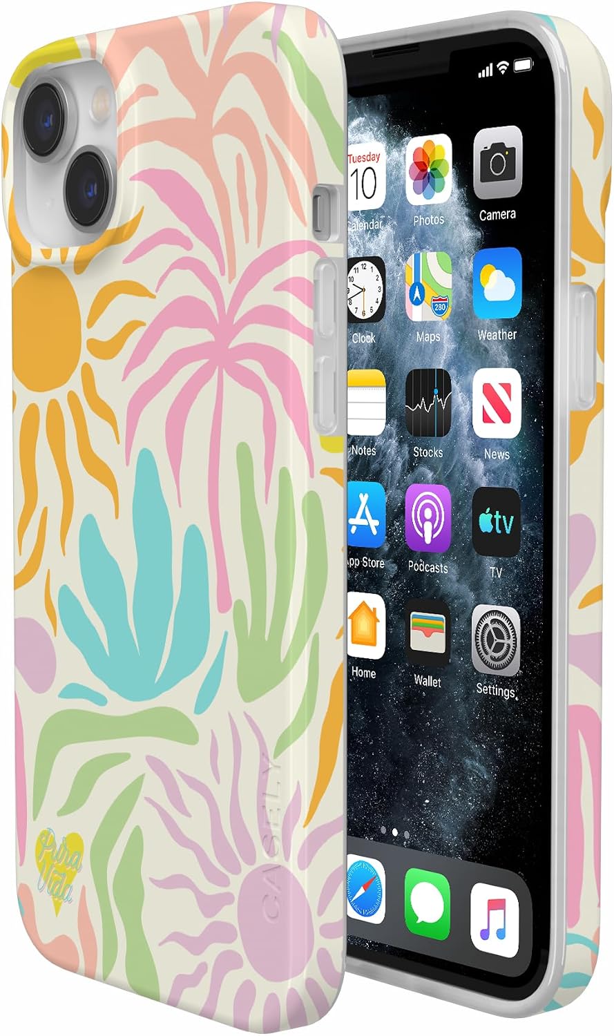 Casely iPhone 14 Plus Case | Pura Vida | Oasis | Compatible with MagSafe | Classic Ultra Slim Design