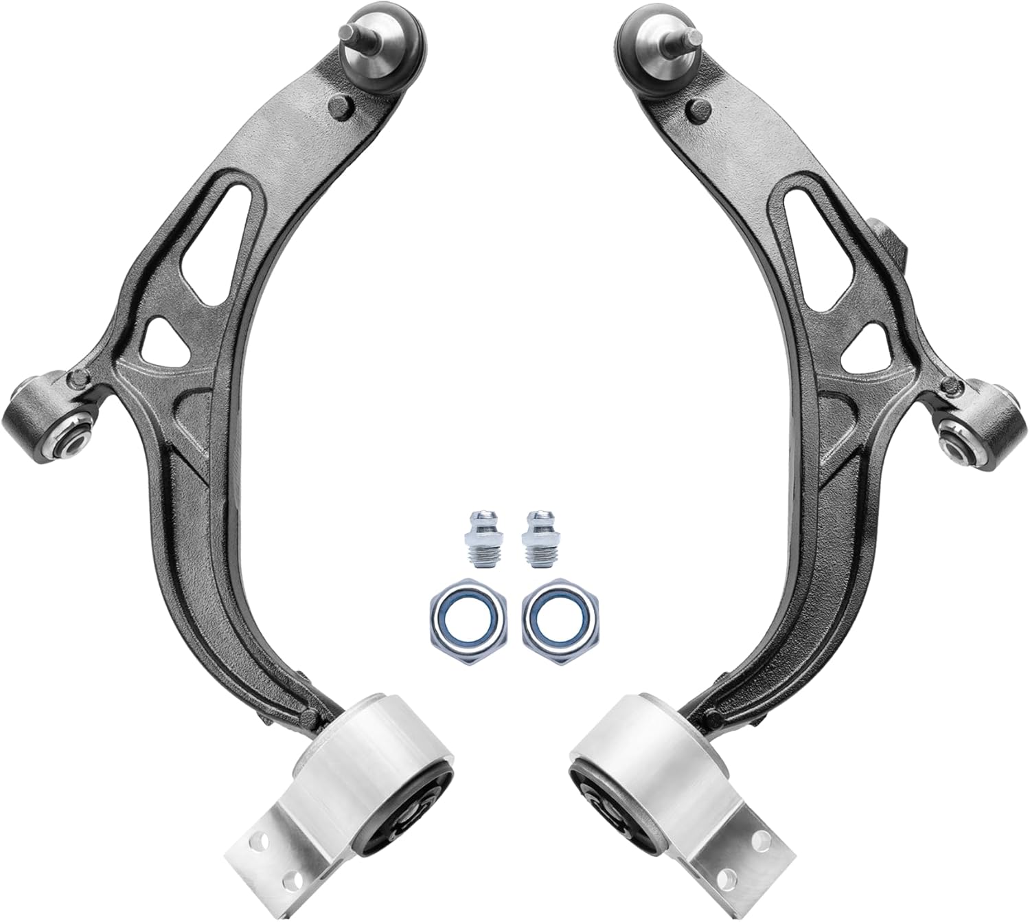 Pidgeotto Front Lower Control Arms with GREASABLE Ball Joints - Compatible with Ford Explorer 2011-2019, Police Interceptor Utility 2013-2019 - Replaces K622215 K622216 -Driver & Passenger Side kit