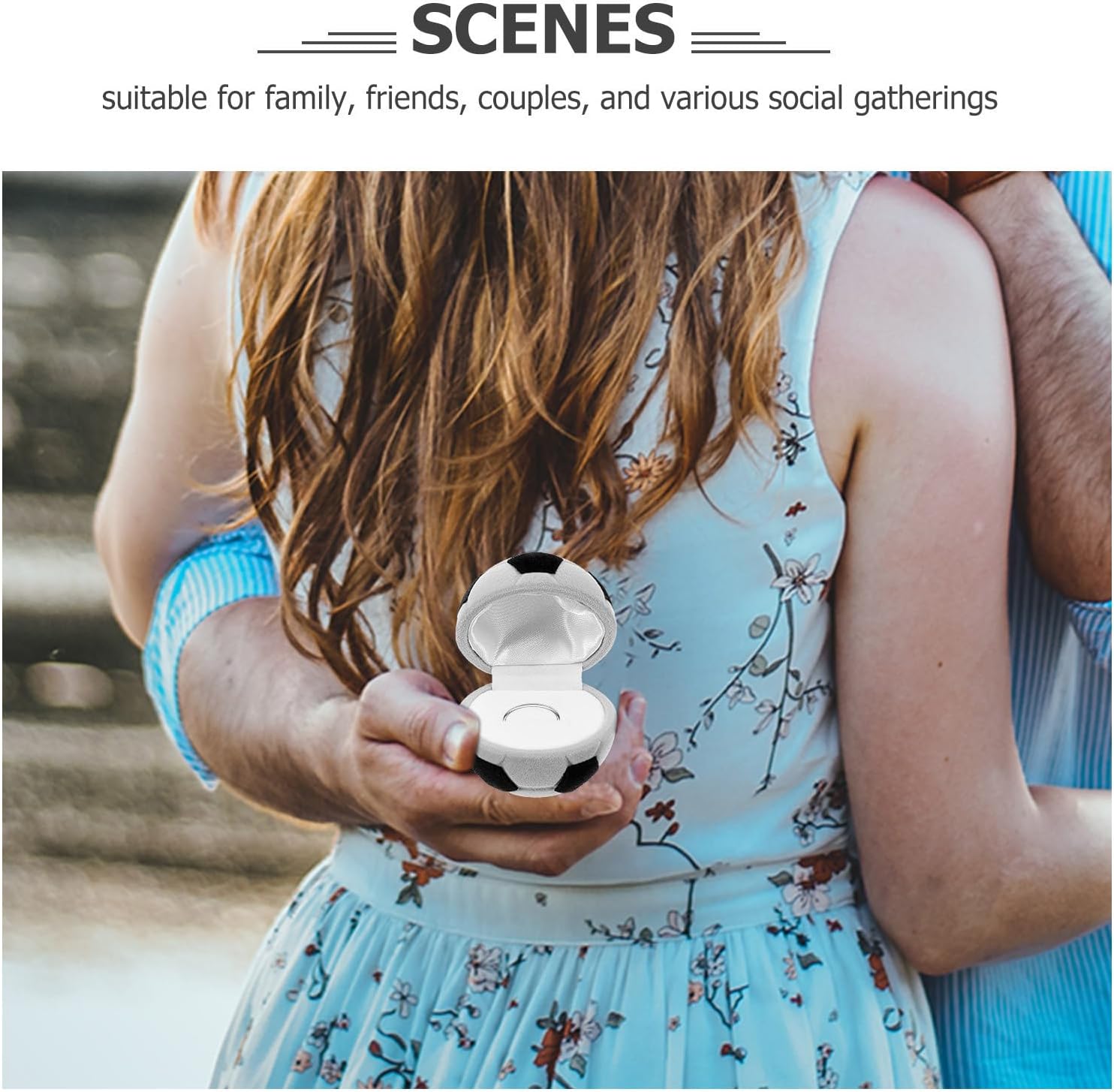 Soccer Shape Flocking Ring Box for Jewelry and Engagement image 3