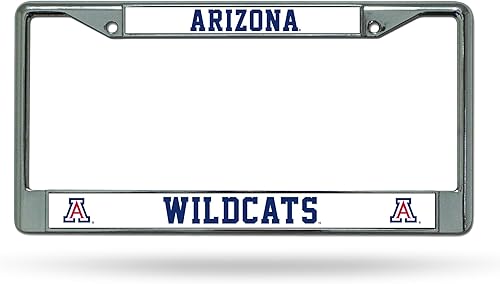 Miniatura 14 de Rico Industries NCAA Premium 12" x 6" Chrome Frame with Plastic Inserts - Car/Truck/SUV Automobile Accessory