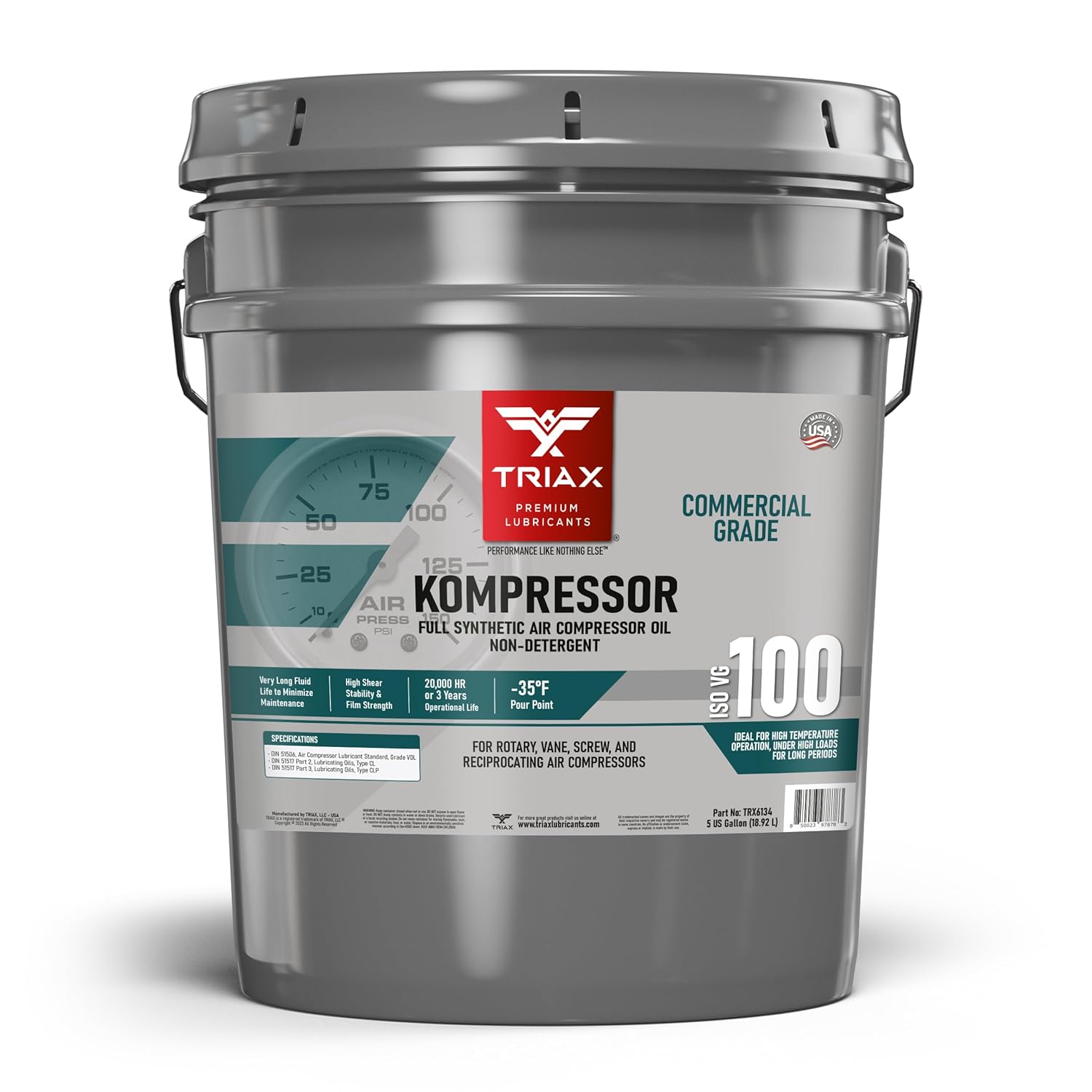 TRIAX Kompressor MV 100 Full Synthetic ISO 100 (SAE 30) Air Compressor