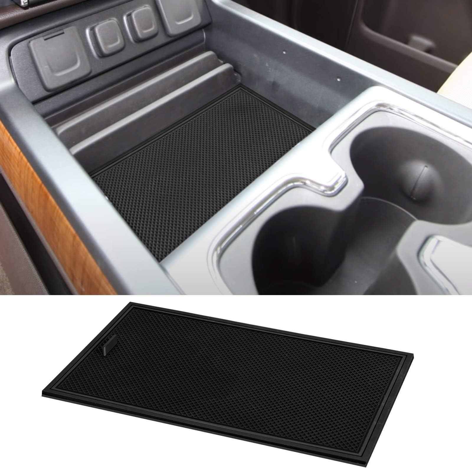 2014 2015 2016 2017 2018 GMC Sierra Crew cab Center Console organizer Pocket Lid