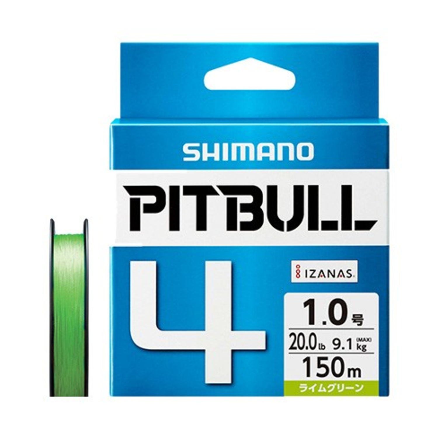 Shimano PL-M54R PE Line Pitbull, 4 Braided, 492.1 ft (150 m) 1.0号/20.0lb green