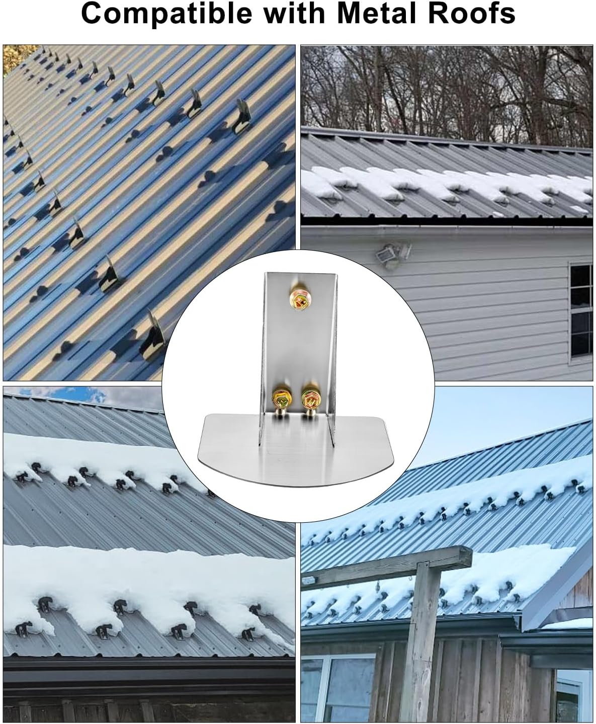 25 Pcs Stainless Snow Guards for Metal Steel Roof, Snow Stops Prevent & Ice Sliding